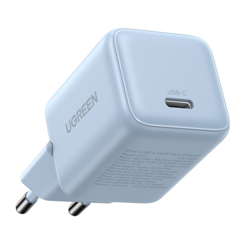 Ugreen X512 20W USB-C GaN Charger Blue
