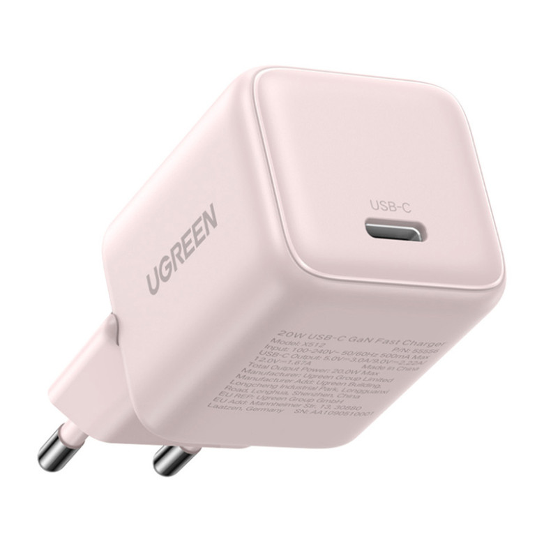 Ugreen X512 20W USB-C GaN Charger Pink