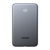 Powerbank 10000mAh Ugreen PB526 USB + USB-C, 20W, built-in cable (grey)