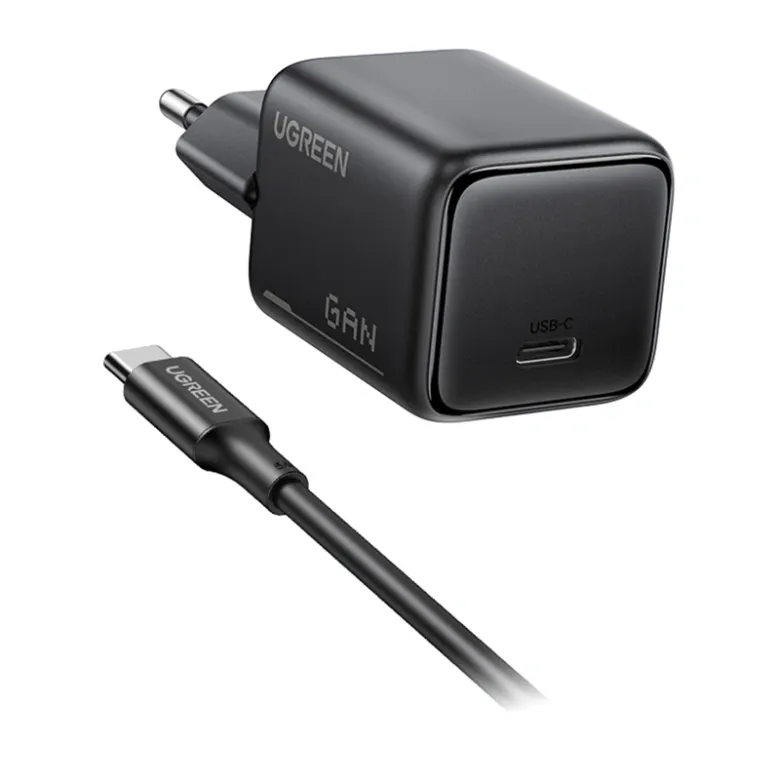 X517 25W USB-C GaN Charger Black + Cable 1m