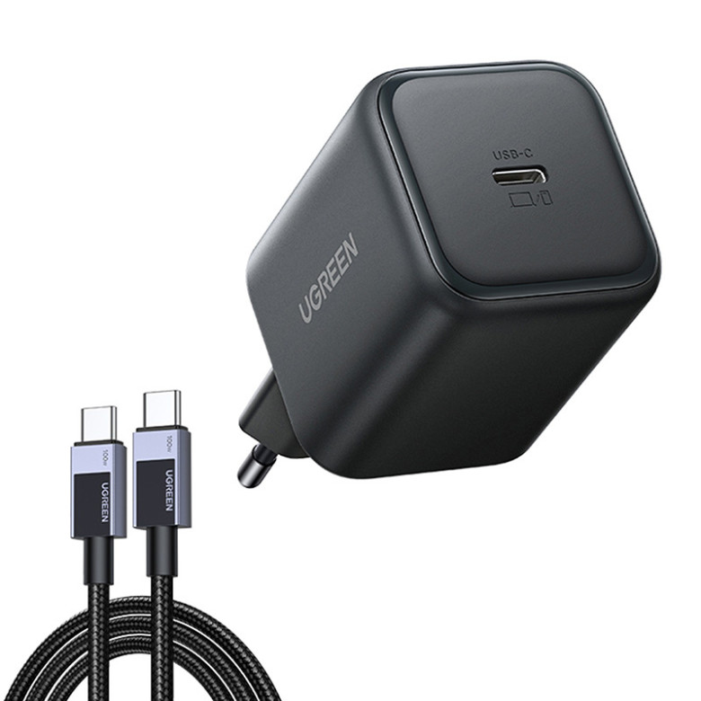 X524 45W USB-C GaN Charger Black + Cable 1m