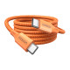 L502 USB-C Braided Cable PD 5A Orange 1m L502 USB-C Braided Cable PD 5A Orange 1m