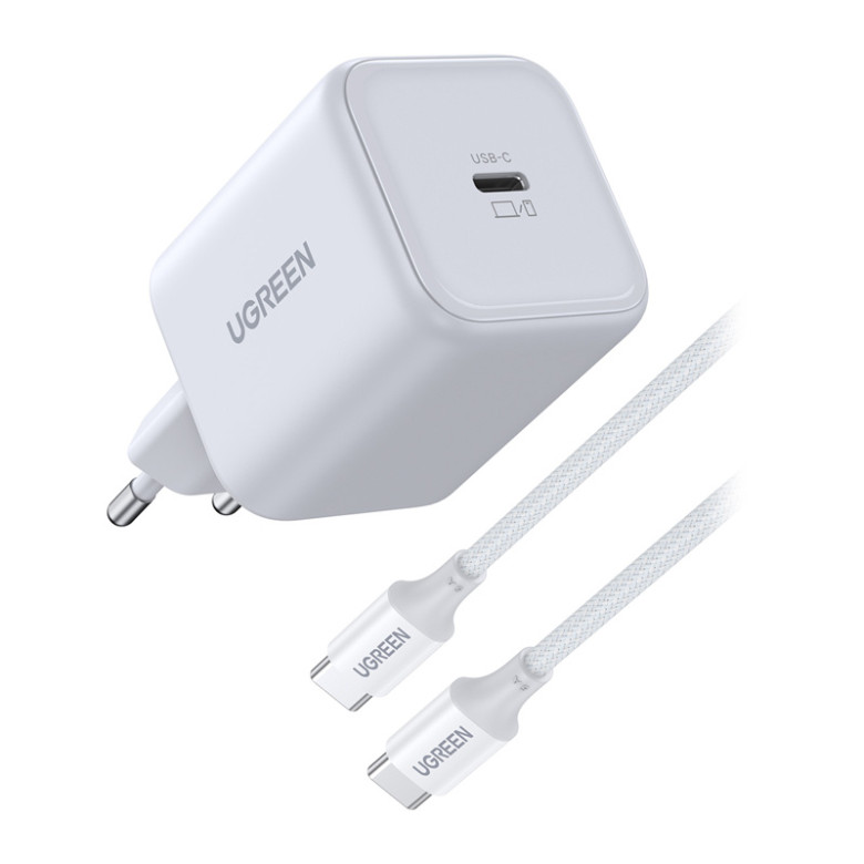 X524 45W USB-C GaN Charger White + 1m Cable