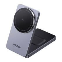 W528 2-in-1 Magnetic Wireless Charger Grey