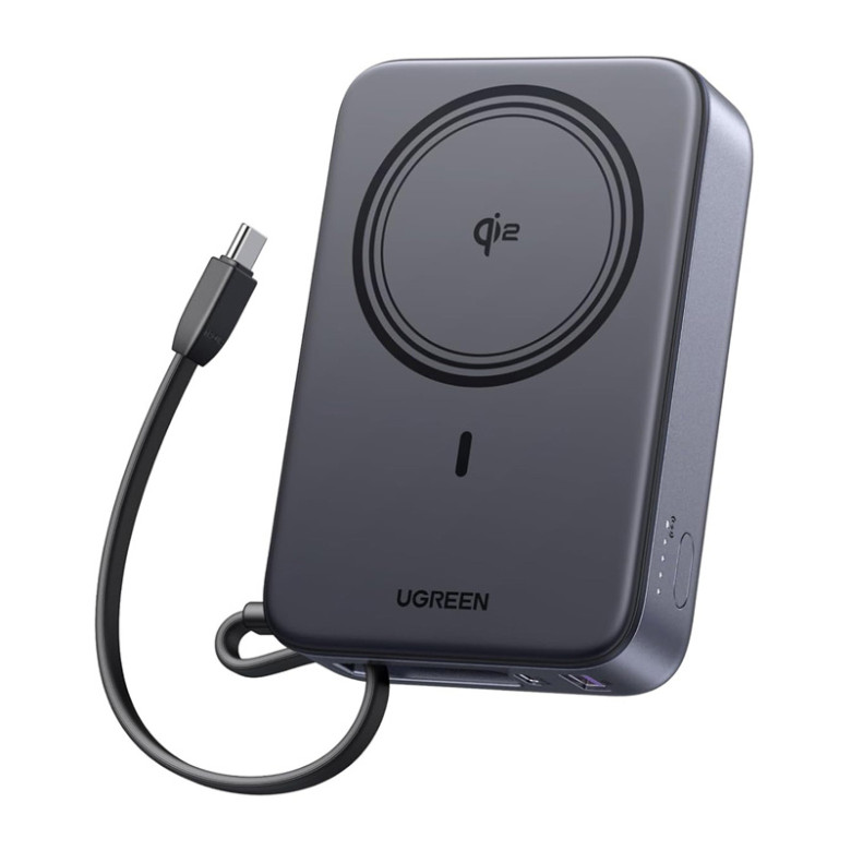 Ugreen PB567 20000mAh Magnetic Power Bank, USB + USB-C, Qi2 15W (White)
