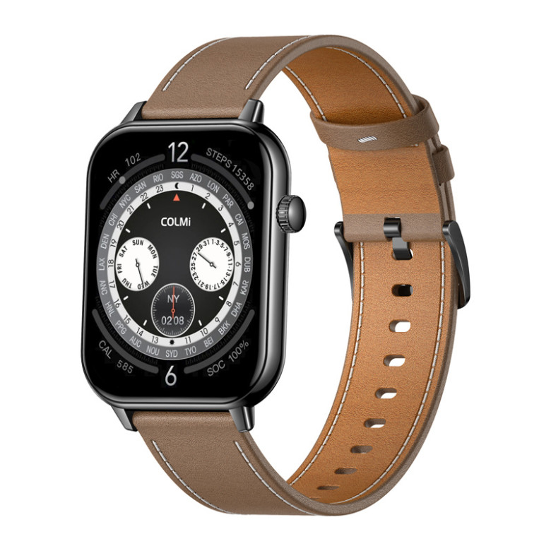 COLMI C28 Smartwatch Black + brown leather