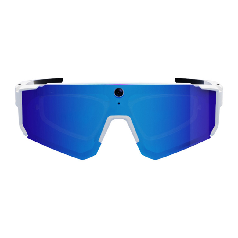 Colmi V06 AI White Sports Sunglasses (with blue lenses)