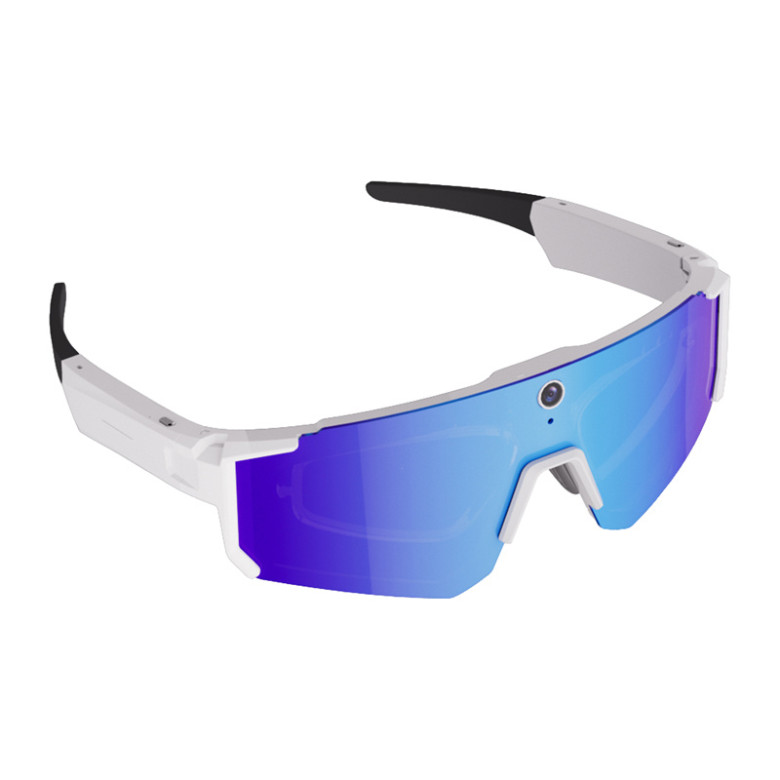 Colmi V06 AI White Sports Sunglasses (with blue lenses)