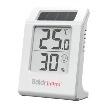 Solar-powered thermo-hygrometer