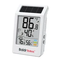 Solar-powered thermo-hygrometer