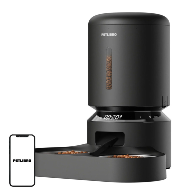 PETLIBRO Granary 5L Pet Food Dispenser with Double Bowl (Black)