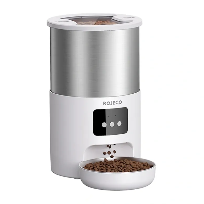 Rojeco Smart Pet Feeder 4,5 l-es rozsdamentes acélból készült állateledel-adagoló
