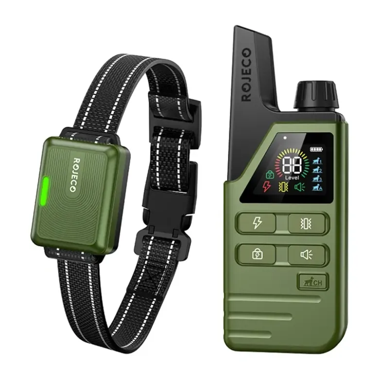 Rojeco DOG800 kiképző nyakörv (zöld)
