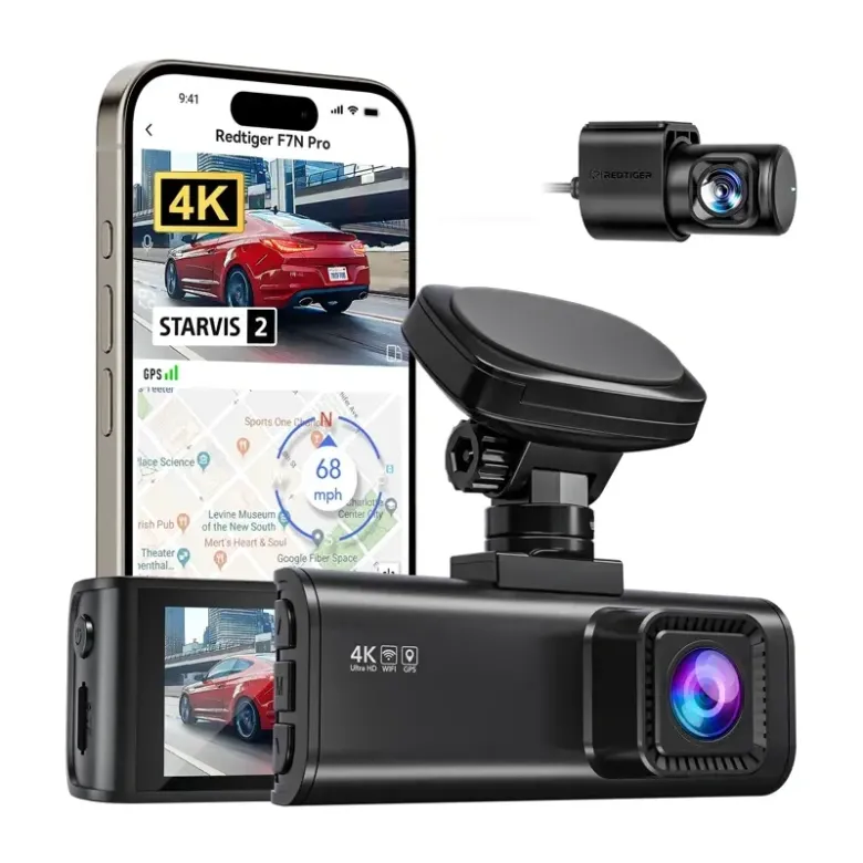 REDTIGER F7N Pro WiFi 4K + 1080p fedélzeti kamera