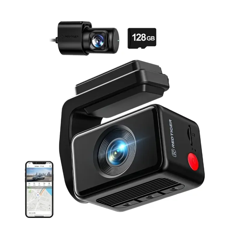 REDTIGER F4 Pro WiFi 4K + 1080p 128 GB-os fedélzeti kamera