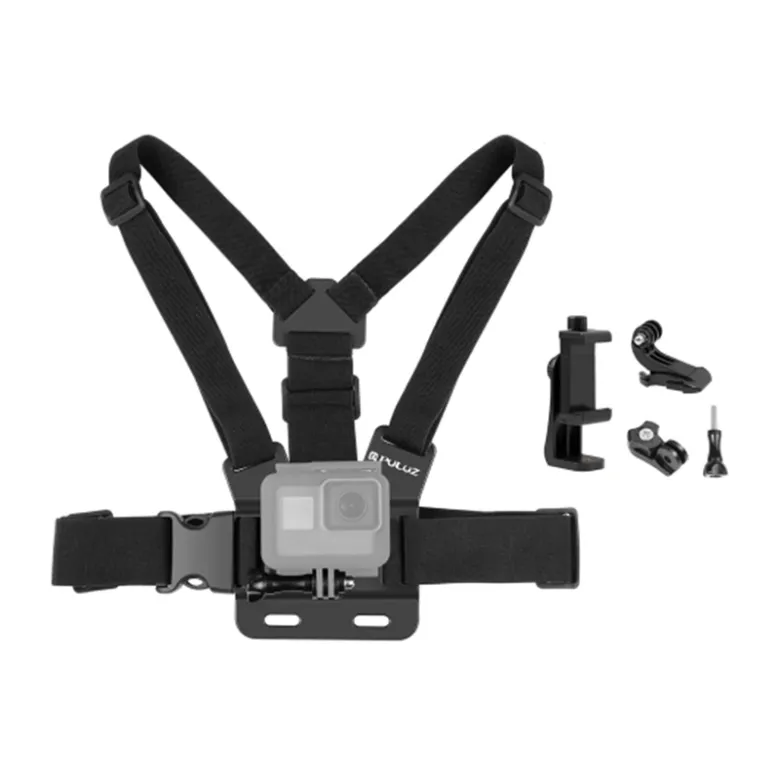 Mount Puluz Chest Mount Strap with Phone Clamp J Hook Mount