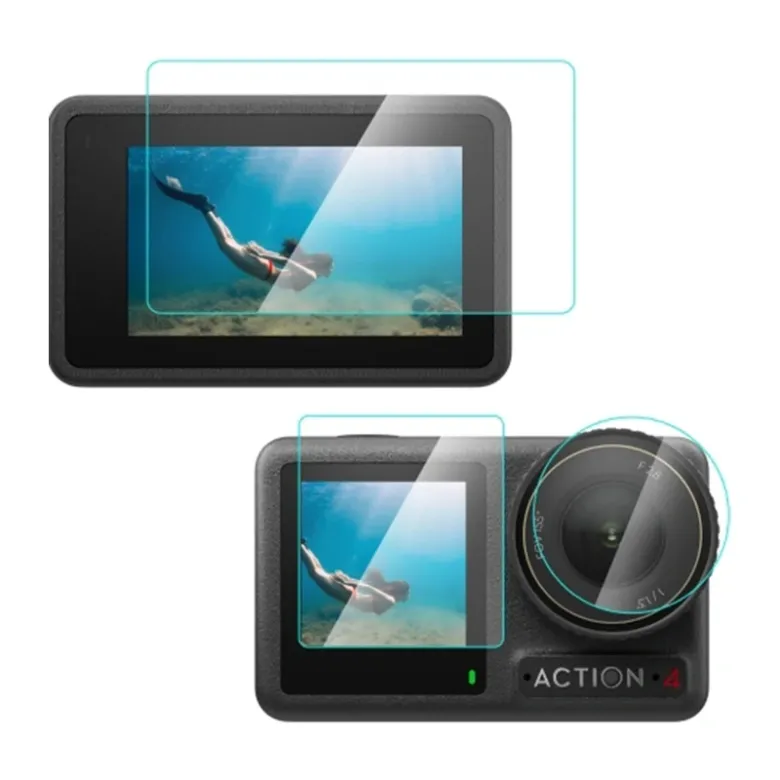 Tempered glass Puluz for DJI Osmo Action 4 (transparent)