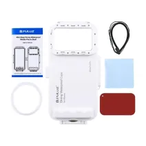 PULUZ vízálló búvártok USB-C okostelefonokhoz, 45 m, víz alatti fotózáshoz és videózáshoz (fehér)