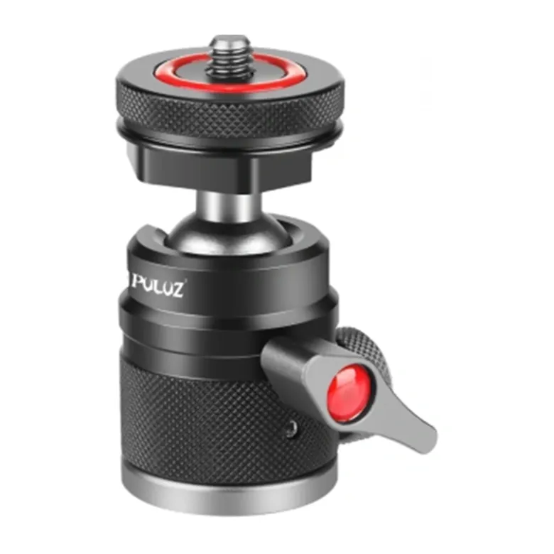 Head Puluz Aluminum Alloy Ball Head with Cold Shoe Base (black)