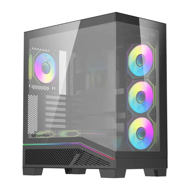 DarkFlash K430 számítógép-ház + 6 ventilátor (fekete)