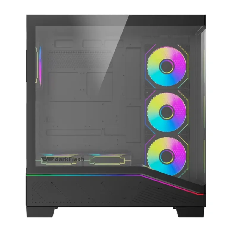 DarkFlash K430 számítógép-ház + 6 ventilátor (fekete)