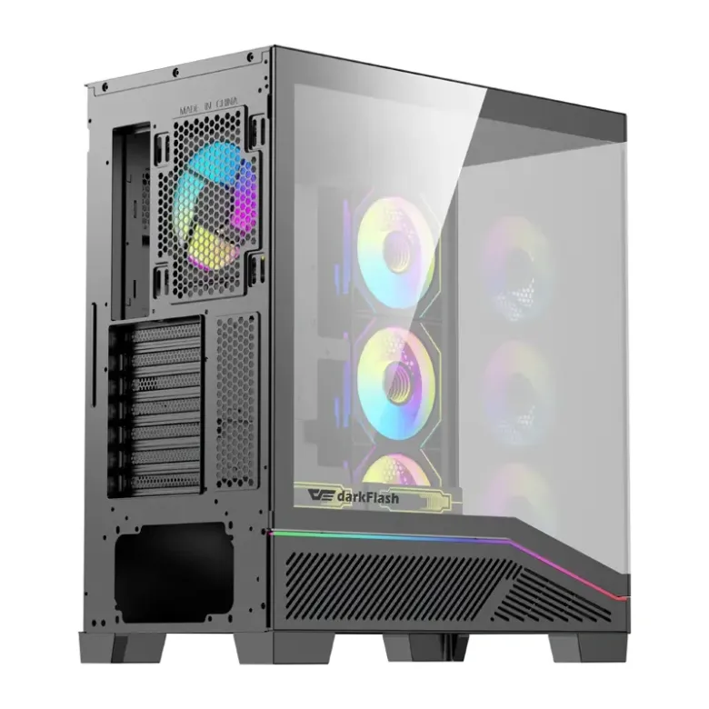 DarkFlash K430 számítógép-ház + 6 ventilátor (fekete)