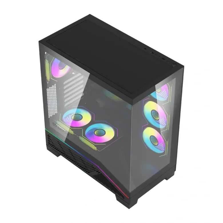 DarkFlash K430 számítógép-ház + 6 ventilátor (fekete)