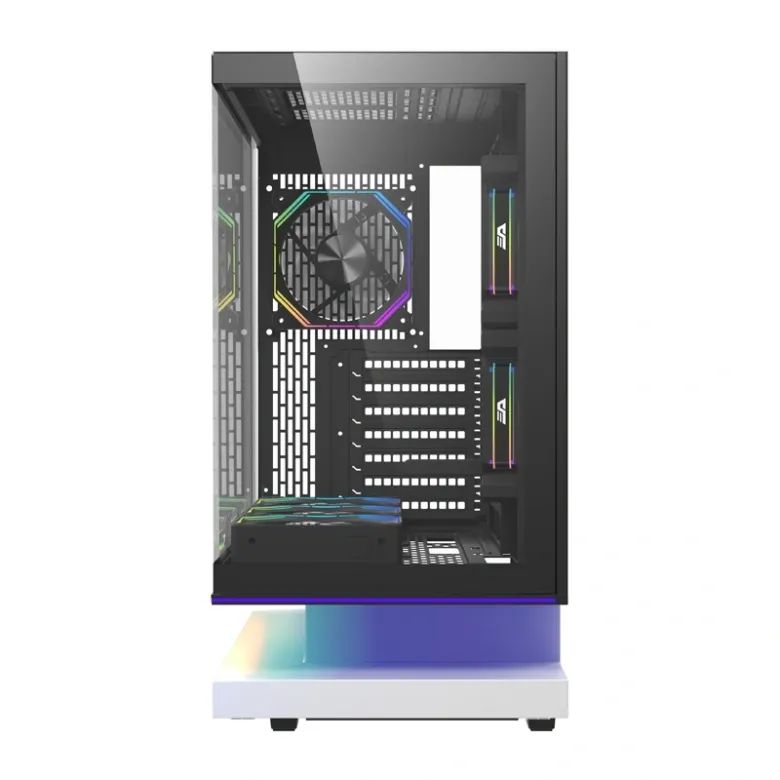 DarkFlash F1 ATX számítógép-ház + 6 ventilátor (fehér)