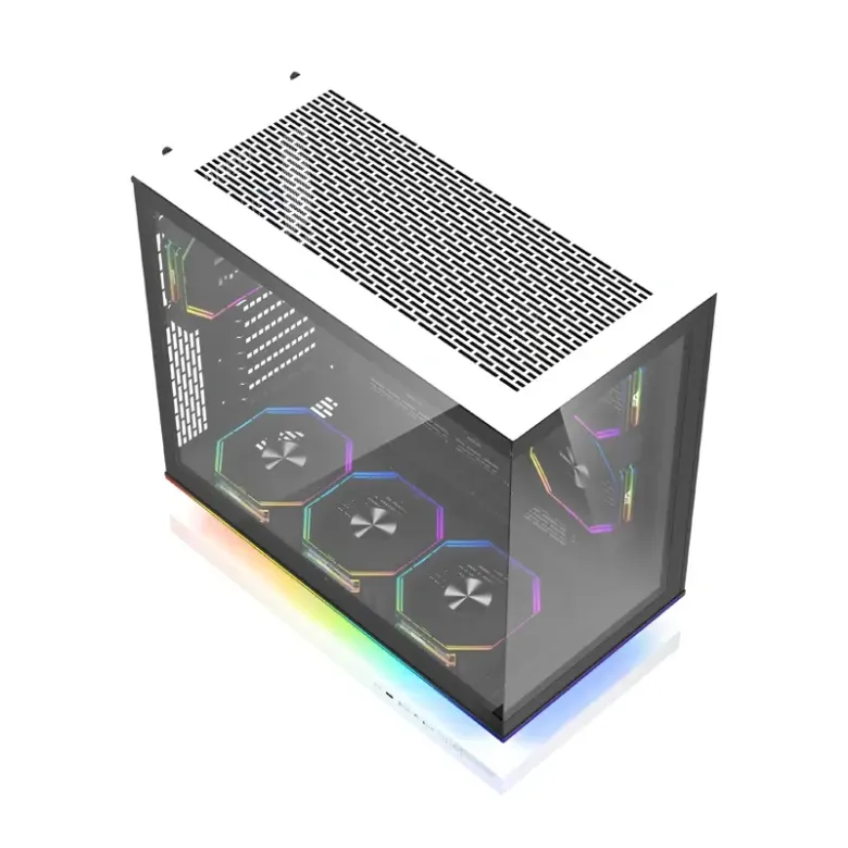 DarkFlash F1 ATX számítógép-ház + 6 ventilátor (fehér)