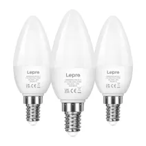 LED bulb LEPRO 600059-WW-EU-3 E14 C37 4.2W (40W) 470lm 2700K warm 250° 3pcs LED bulb LEPRO 600059-WW-EU-3 E14 C37 4.2W (40W) 470lm 2700K warm 250° 3pcs