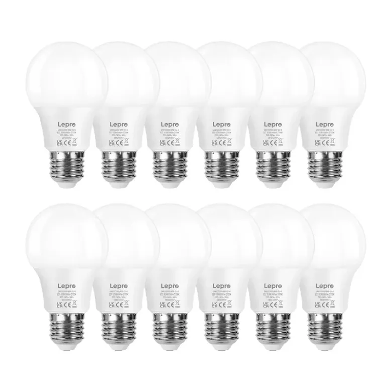 LED bulb LEPRO 100089-WW-EU-12 E27 A60 8.5W (60W) 806lm 2700K warm 180° 12pcs
