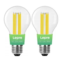 LED bulb LEPRO 100094-WW-EU-2 E27 Filament 7.2W (100W) 1521lm 2700K class A 2pcs LED bulb LEPRO 100094-WW-EU-2 E27 Filament 7.2W (100W) 1521lm 2700K class A 2pcs