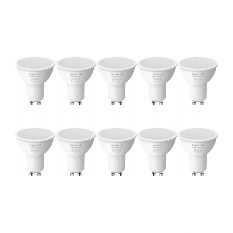 LED bulb LEPRO 200081-WW-EU-10 GU10 4.5W (50W) 345lm 2700K 100° 10pcs