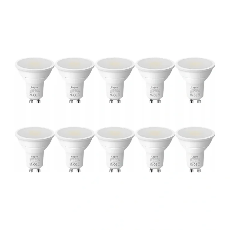 LED bulb LEPRO 200081-DW-EU-10 GU10 4.5W 345lm 6500K 100° 10pcs