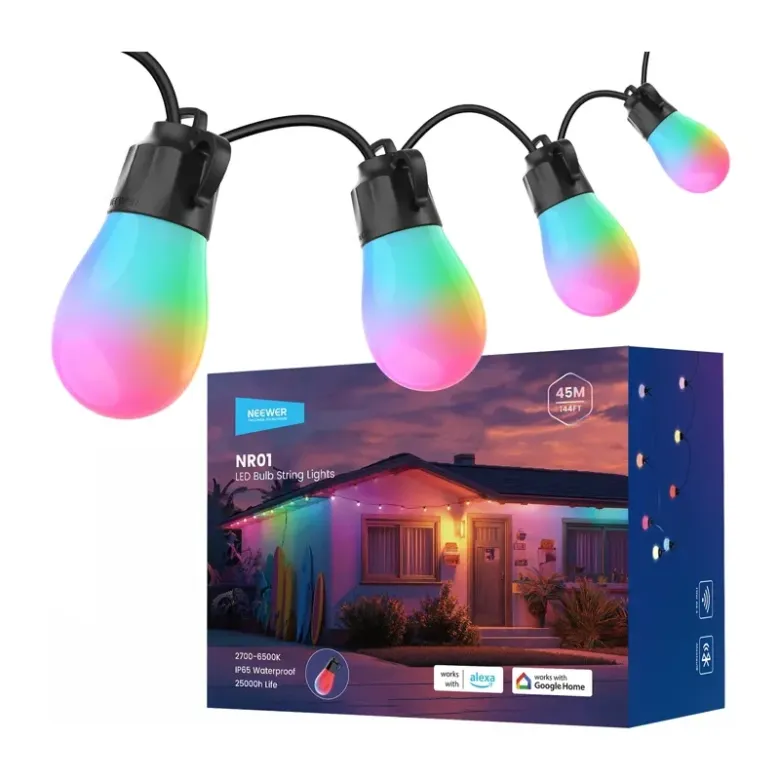 NEEWER RGB melegfehér kültéri fényfüzér