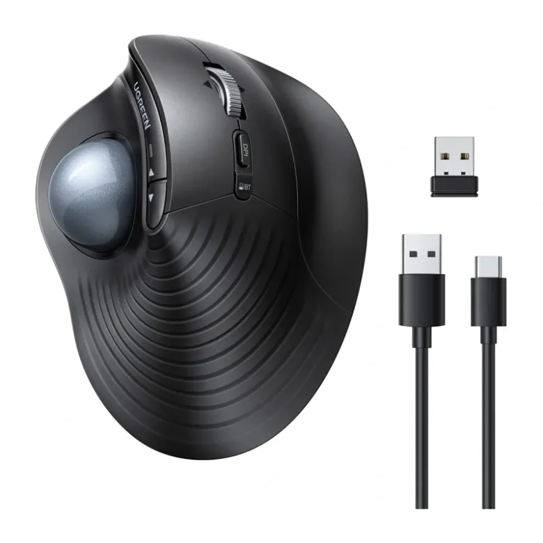 UGREEN M785DR BT 2,4 GHz USB-C függőleges trackball egér