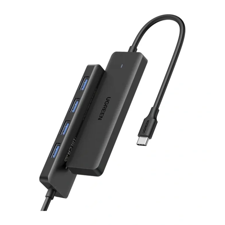 UGREEN CM219 4-portos USB-C–USB-A USB 3.2 Gen1 hub (fekete)