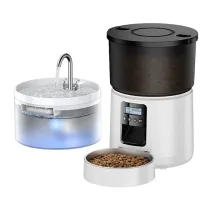 Pet feeder ROJECO Button 3L with 2L water fountain