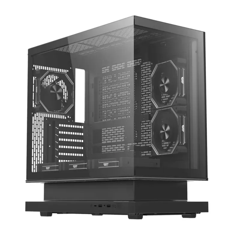 DarkFlash F1 számítógép-ház +6 ventilátor (fekete)