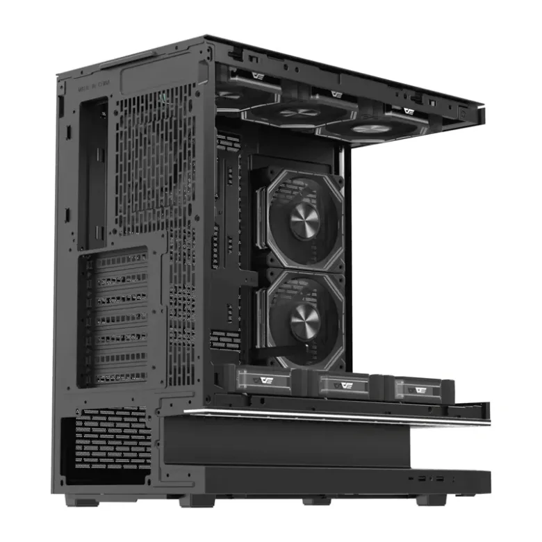 DarkFlash F1 számítógép-ház +6 ventilátor (fekete)